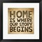 Framed Art Home Is Where Our Story Begins -Burlap Wall Decor 18x24 Artwork